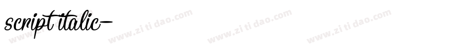 script italic字体转换